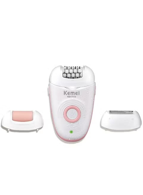 ماكينة إزالة الشعر Kemei 7113 ( 3 in 1 ) - الحل العملي والسريع لنعومة تدوم