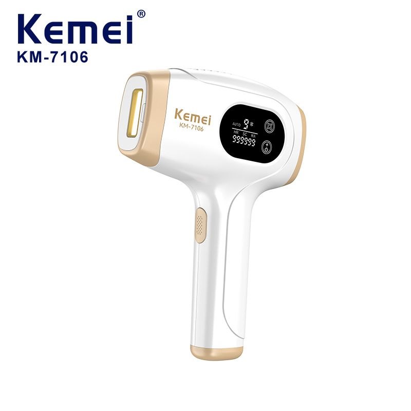 جهاز كيمي 7106 (Kemei KM-7106) لإزالة الشعر بتقنية IPL والتبريد الجليدي - لبشرة ناعمة بدون ألم