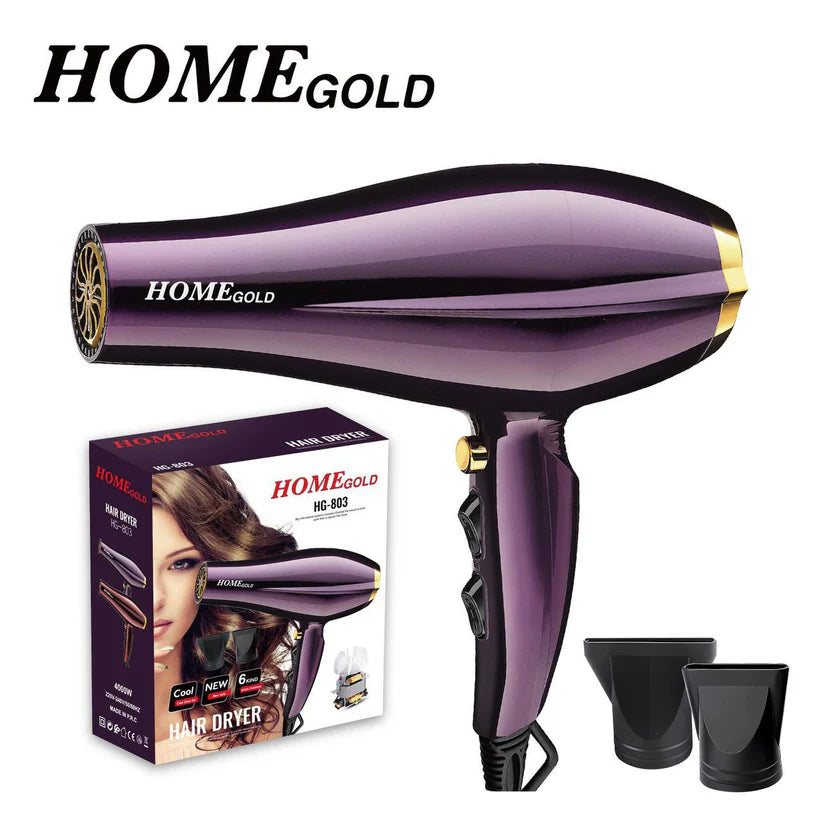 مجفف الشعر الاحترافي هوم جولد (Home Gold HG-803) - تجفيف سريع وتصميم عصري مريح